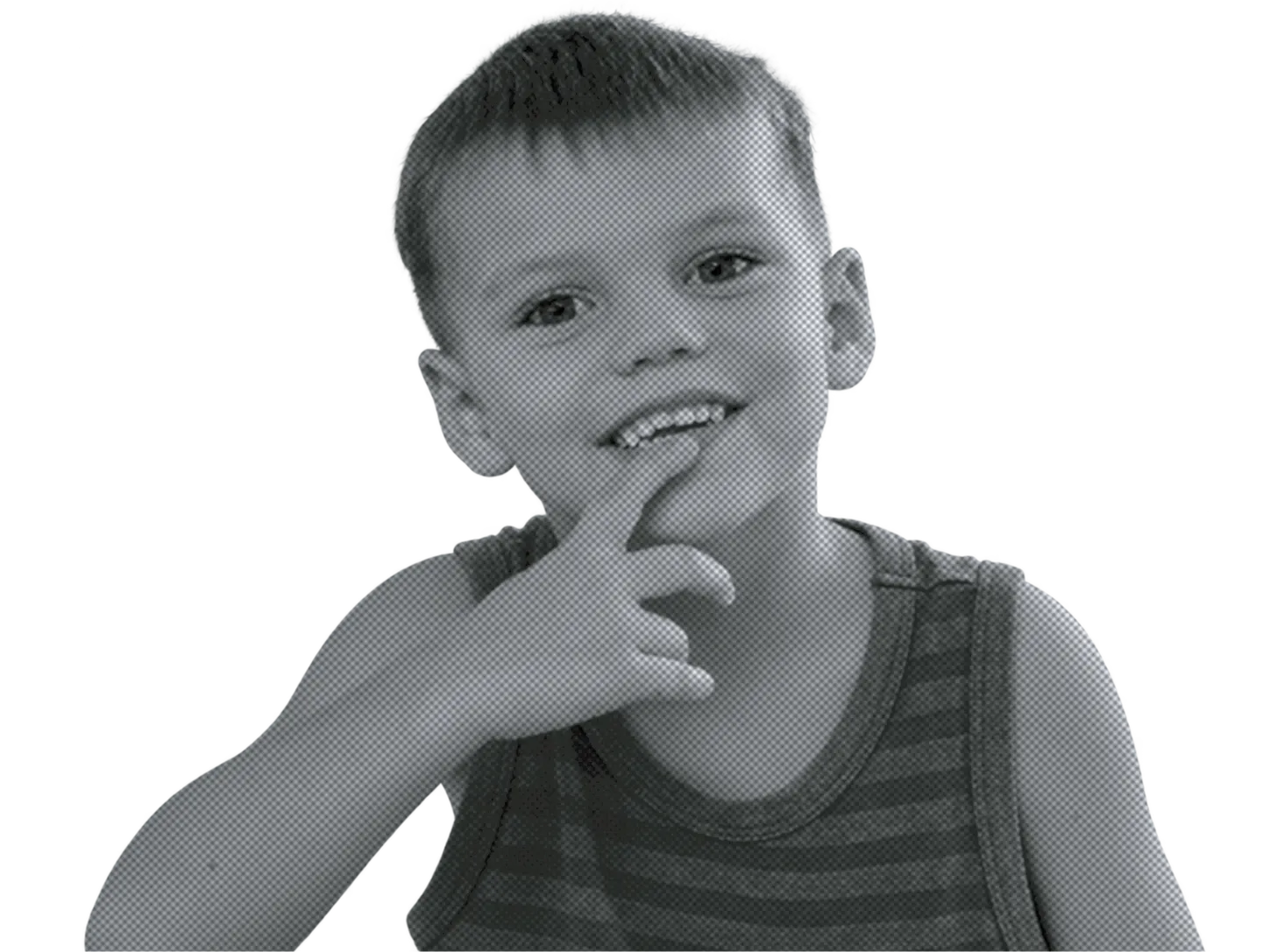 A boy smiling